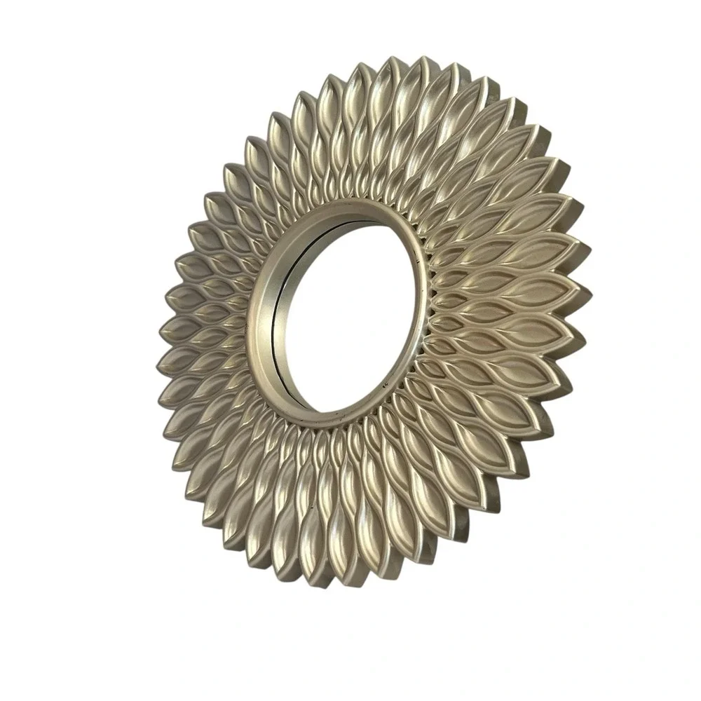 Starburst Sunflower Mirrors Wall Art Decor Set Plastic Gold 10